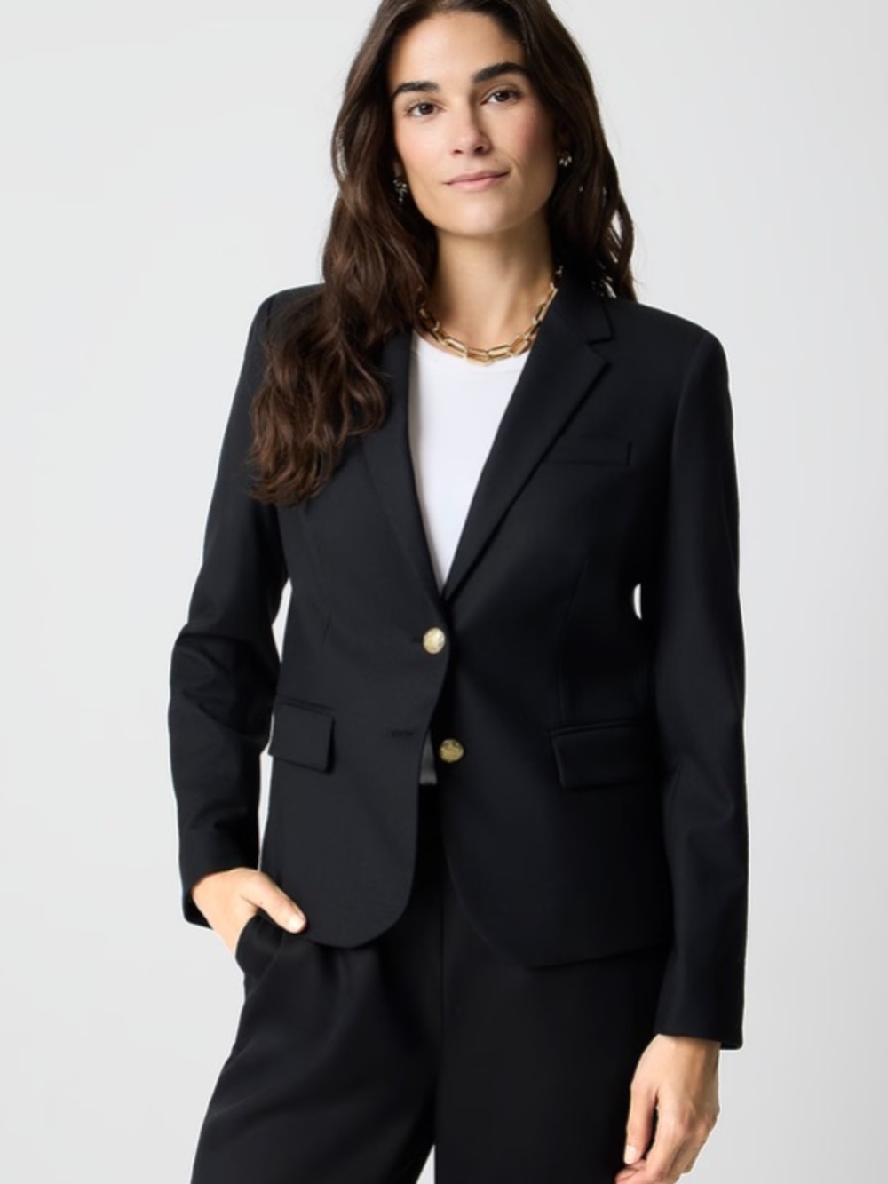 J. Crew Black Blazer with Gold Buttons